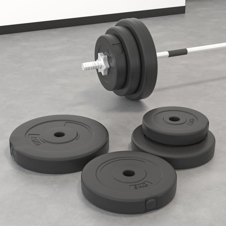 vidaXL Halterschijven 6 st 30 kg cement, Sport en Fitness, Fitnessmaterialen, Nieuw, Verzenden