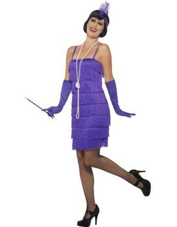 Charleston Flapper jurk paars, Ophalen of Verzenden