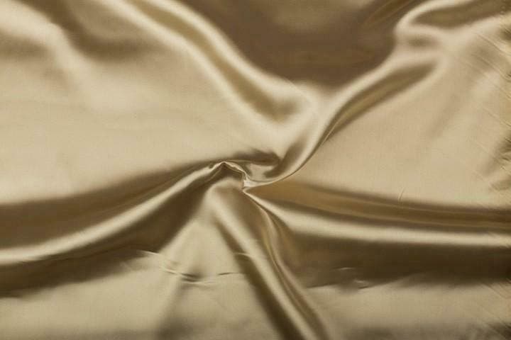 Bruidsstoffen zandbruin - Satijn, Hobby en Vrije tijd, Stoffen en Lappen, 120 cm of meer, 200 cm of meer, Bruin, Nieuw, Satijn of Zijde