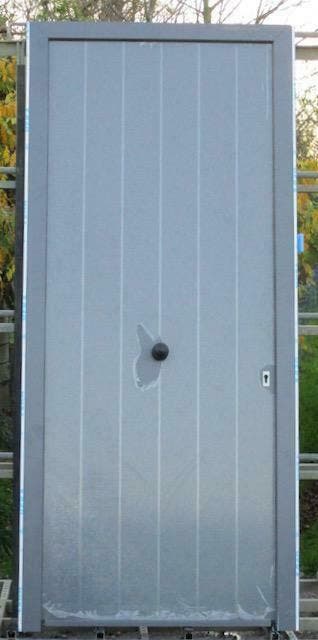 pvc buitendeur , voordeur 103 x 237  wit / basaltgrijs  7012, Doe-het-zelf en Bouw, Deuren en Vliegenramen, 100 tot 120 cm, Kunststof