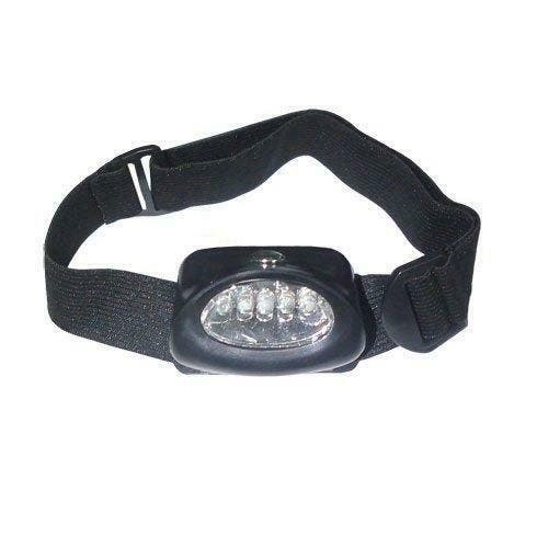 Hoofdlamp 5 LED's Zwart Elastische Hoofdband, Maison & Meubles, Lampes | Autre, Envoi