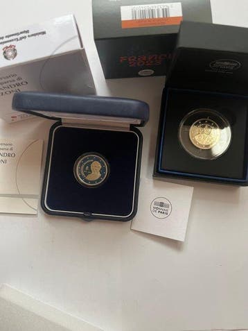 Frankrijk, Italië. 2 Euro 2023 Rugby + Manzoni (2 coins)
