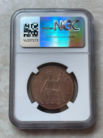 Verenigd Koninkrijk. Elizabeth II. 1 Penny 1963 NGC MS 63