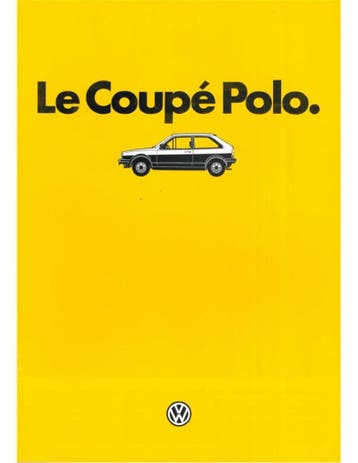 1986 VOLKSWAGEN POLO COUPÉ BROCHURE FRENCH