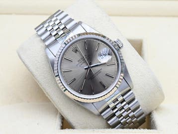 Rolex Datejust Ref. 16014 Year 1988 (Box & Papers), Staal, Rolex, Polshorloge, Ophalen of Verzenden