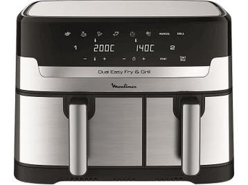 Moulinex -   Dual Easy Fry&grill - Inox, Verzenden, Nieuw, Airfryer XXL, 1500 gram of meer