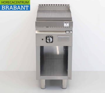 Plaque de cuisson HCB en acier inoxydable, rainurée, 6,5 kW,, Verzenden