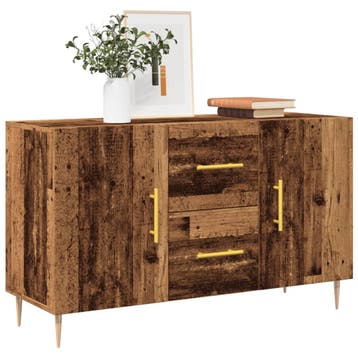vidaXL Dressoir 100x36x60 cm bewerkt hout oud houtkleurig, Verzenden, Nieuw