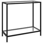 vidaXL Wandtafel 80x35x75 cm gehard glas transparant, Huis en Inrichting, Tafels | Bijzettafels, Verzenden, Nieuw