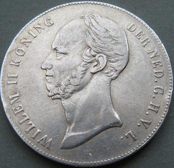 Nederland. Willem II. 2 1/2 Gulden 1847 (Zonder