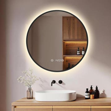 2dekans | Safielina Ronde Badkamerspiegel met LED, Maison & Meubles, Accessoires pour la Maison | Miroirs, Ophalen of Verzenden