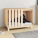 vidaXL Hondenhok 90x60x67 cm massief grenenhout, Dieren en Toebehoren, Hondenhokken, Verzenden, Nieuw