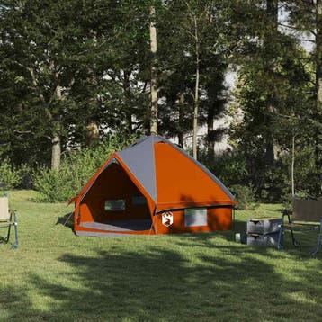 vidaXL Teepee Tent voor 4 Personen 4-persoons Grijs en, Verzenden, Nieuw