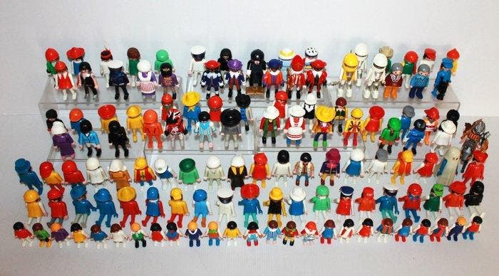 Playmobil - Figuur - - Playmobil poppetjes (125) allen met, Antiek en Kunst, Antiek | Overige Antiek