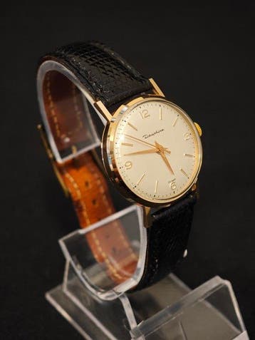 Lip - Dauphine Lip Made Solid 18K Gold Vintage Dress Watch, Nieuw