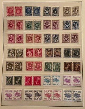 België 1922/1941 - Kopstaande zegels met en zonder