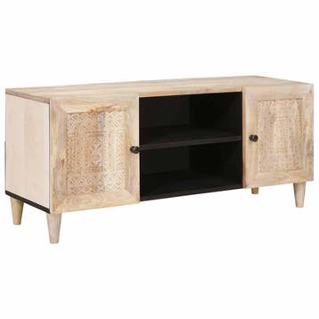 vidaXL TV Eenheden met plank Wit 105 x 33 x 46 cm Bewerkt, Verzenden