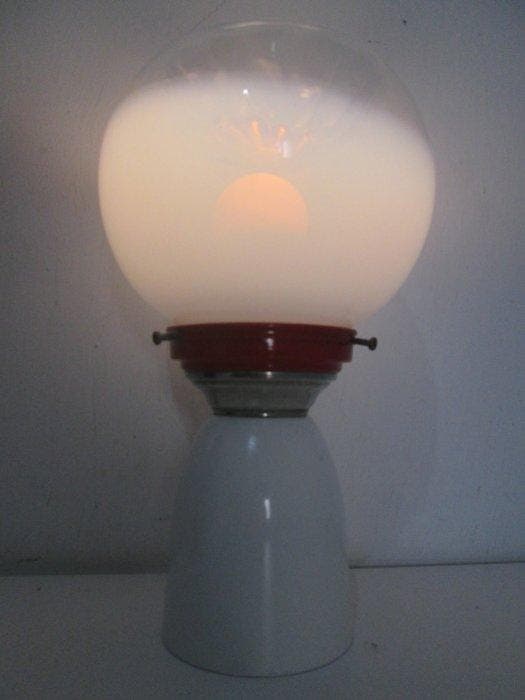Tafellamp - Metaal, ambachtelijk glas, Antiquités & Art, Art | Objets design