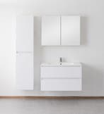 Sanifun badkamermeubel Karolina Wit 900 Glanzend, Huis en Inrichting, Badkamer | Badkamermeubels, (Half)hoge kast, Nieuw, Minder dan 100 cm