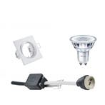 Kantelbare LED Spot Set - Vierkante Witte Inbouwspot 5W LED, Verzenden, Nieuw