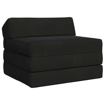 vidaXL Vouwbare Sofa Bed Zwart 200 x 70 x 10 cm Fluweel, Huis en Inrichting, Zetels | Zetels, Verzenden, Nieuw