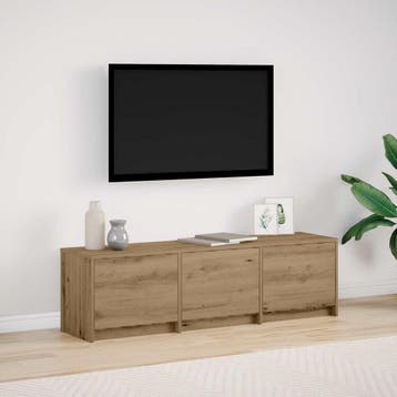 vidaXL TV Kast met LED Artisan Eiken 140 x 34 x 40 cm, Verzenden, Nieuw