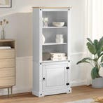 vidaXL Highboard Wit 74 x 38 x 170 cm Massief grenenhout, Huis en Inrichting, Verzenden, Nieuw