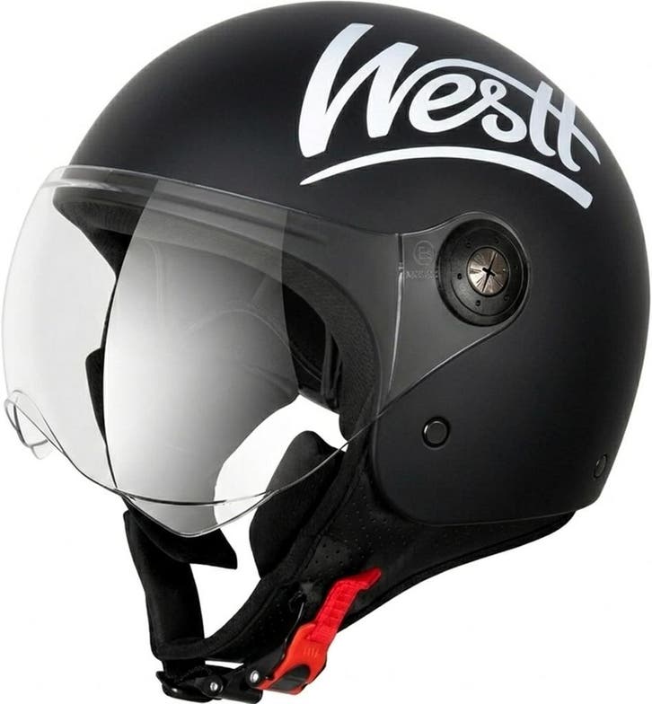 Westt Classic Jethelm S | Retour deal | Sla nu toe!, Motoren, Kleding | Motorhelmen, Jethelm, Dames, Tweedehands, Overige merken