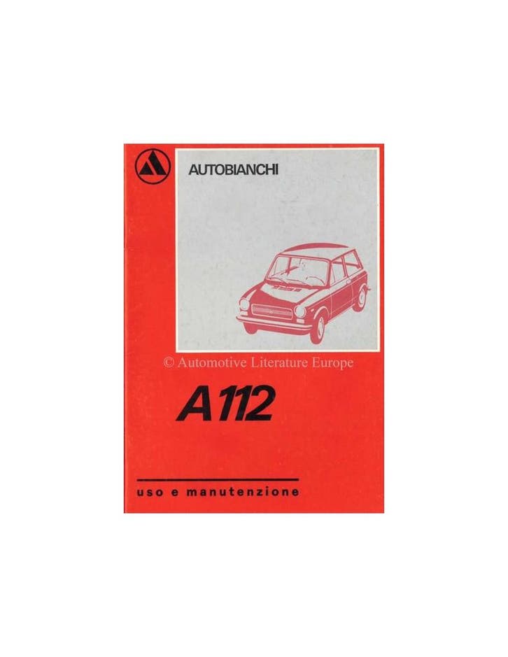 1974 AUTOBIANCHI A112 INSTRUCTIEBOEKJE ITALIAANS, Autos : Divers, Modes d'emploi & Notices d'utilisation