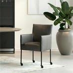 Leren eetkamerstoel More - Toledo Antracite (donkergrijs) -, Bohemian, Industrieel, Modern, Scandinavisch, Nieuw, Leer, Ophalen of Verzenden