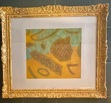 Henri Goetz (1909-1989) - Composition sur fond jaune