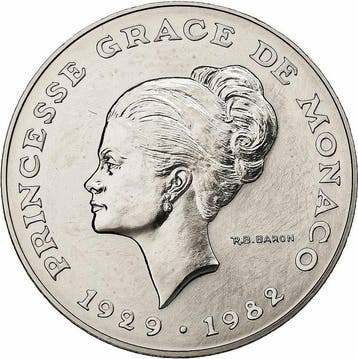 Monaco. 10 Francs 1982 Grace Kelly. Essai in Silver (Zonder