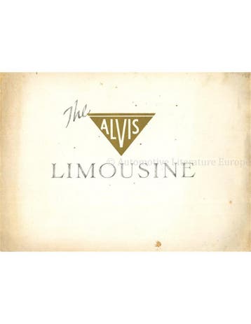 1938 ALVIS CRESTED LIMOUSINE BROCHURE ENGELS