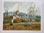 Yves Brayer (1907-1990) - Russie - Zagorsk paysage dautomne