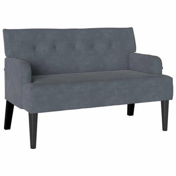 Chesterfield Bank Grijs Fluweel | Tweede kansje | OP=OP, Huis en Inrichting, Zetels | Zetels, Verzenden, Minder dan 75 cm, Tweepersoons