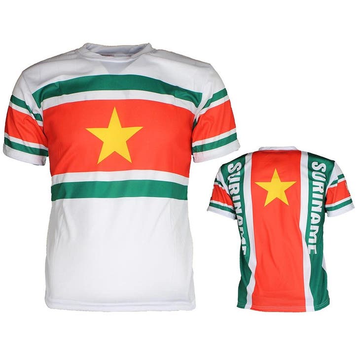 Suriname Vlag Voetbal Sport T-Shirt - Officiële Merchandise, Kleding | Heren, T-shirts