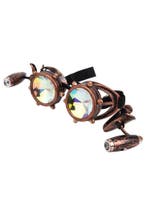 Goggles Steampunk Bril Studs Led Lampjes Koper Montuur Calei, Ophalen of Verzenden, Nieuw