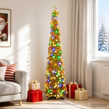 vidaXL Pop-up led-kerstboom met sterrentopper 180 cm 100, Verzenden, Nieuw