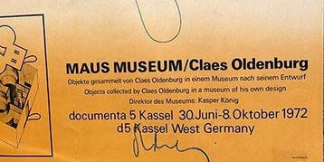 Claes Oldenburg (1929-2022) - Manifesto firmato Documenta 5