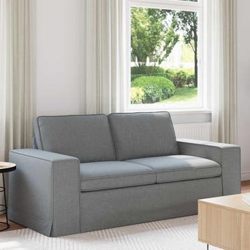 vidaXL bank / zetel Lichtgrijs 182 x 80 x 82 cm Stof, Verzenden
