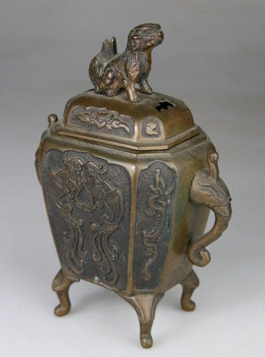 Vaas met deksel - Gebrand Parfum Meiji XIXe eeuw - Japans -, Antiquités & Art, Antiquités | Autres Antiquités