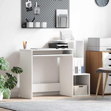 vidaXL Bureau Wit 106 x 41 x 88.5 cm Bewerkt hout, Verzenden