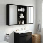 vidaXL Badkamer wandkast Zwarte Eik 30 x 10 x 50 cm, Verzenden, Nieuw