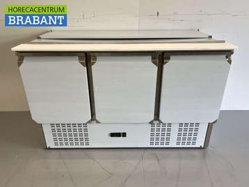 RVS Saladette Koelwerkbank 3 deuren 1/1 GN 137 cm 230V, Ophalen of Verzenden, Nieuw in verpakking