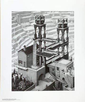 M.C. Escher (1898-1972) - – “Waterfall” – Publisher Print –