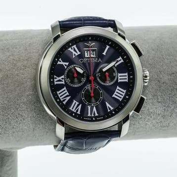Optima - Swiss Made Chronograph watch - OSC392-SL-9 - Blue