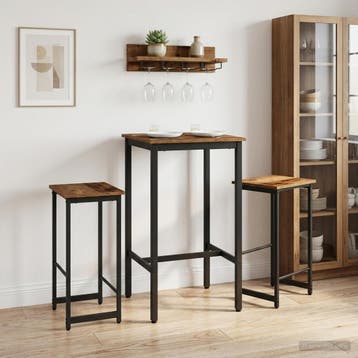 vidaXL Barkruk 2 st Oud hout 40 x 32 x 74 cm Bewerkt hout, Maison & Meubles, Tabourets de bar, Verzenden