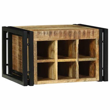 vidaXL Wijnrek 2 st 46 x 35 x 27,5 cm Massief Mango Hout, Verzenden