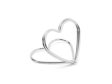 Naamkaarthouders Hartjes Zilver 2,5cm 10st, Verzenden, Nieuw