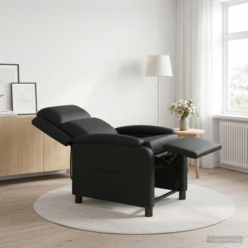 vidaXL Massage Relaxstoel Zwart Kunstleer, Verzenden